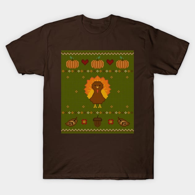 Thanksgiving Turkey Day Knit T-Shirt by CupcakeCandice